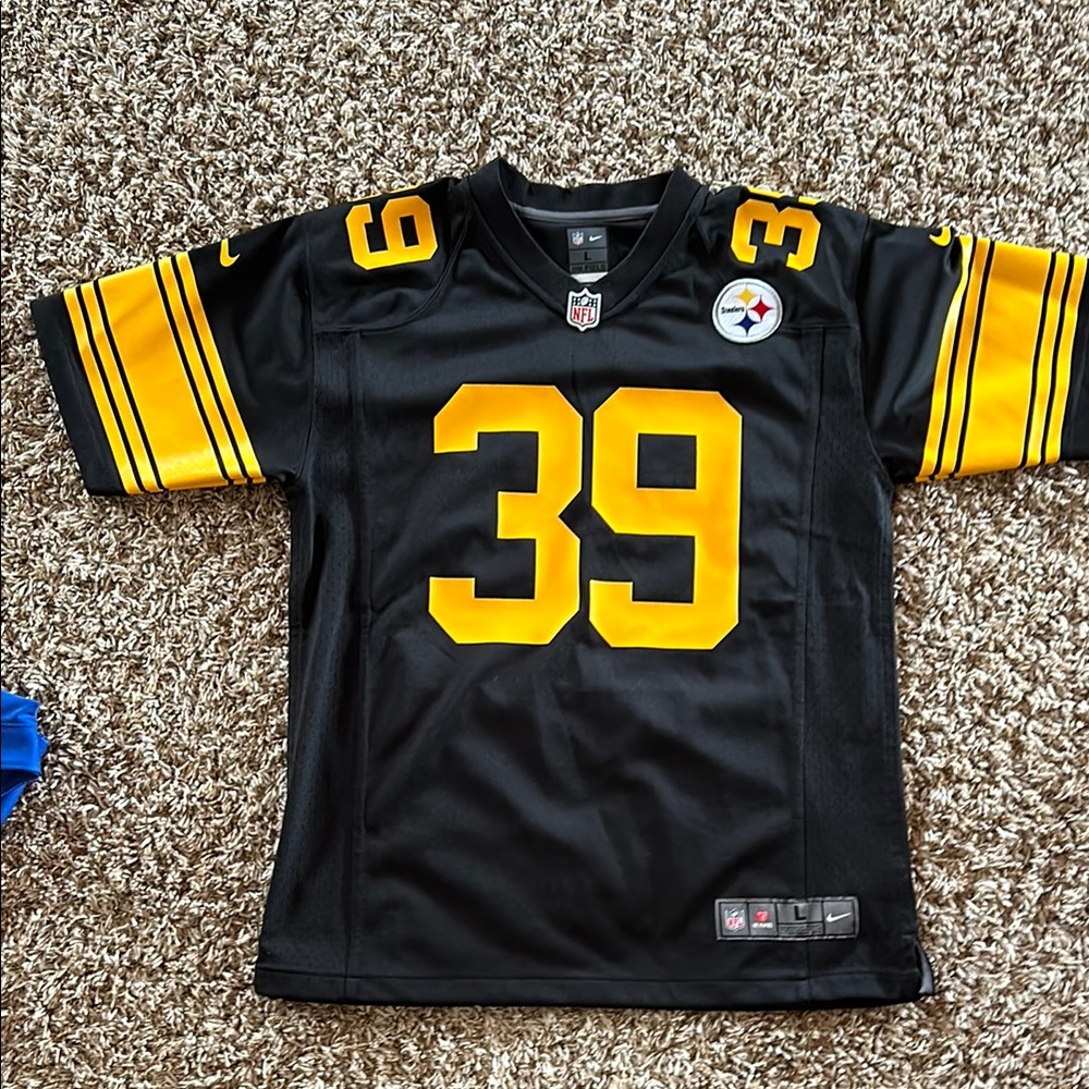 Black and Yellow Football Jersey Steelers Fitzpatrick sz large